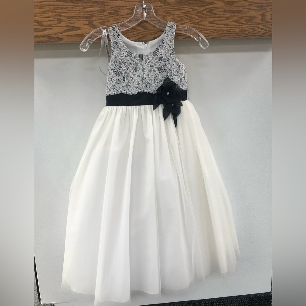 Elegant Ivory Lace and Tulle Dress